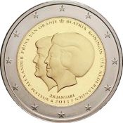 2 евро - Коронация Короля Виллема-Александра, Нидерланды, 2013 год, UNC