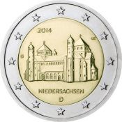 2 евро - Церковь Св. Михаэля, Нижняя Саксония, Германия, 2014 год, UNC