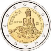 2 евро - ЮНЕСКО - Парк Гуэля, Испания, 2014 год, UNC