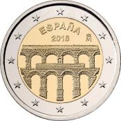 2 евро - ЮНЕСКО - Акведук в Сеговии, Испания, 2016 год, UNC
