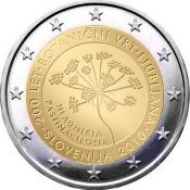 2 евро - 200 лет Ботаническому саду Любляны, Словения, 2010 год, UNC