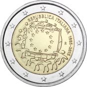 2 евро - 30 лет флагу Европейского союза, Италия, 2015 год, UNC