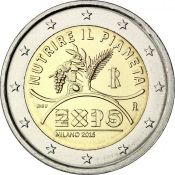 2 евро - ЭКСПО 2015, Милан, Италия, 2015 год, UNC