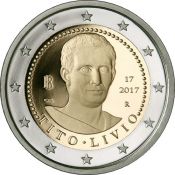 2 евро - 2000 лет со дня смерти Тита Ливия, Милан, Италия, 2017 год, UNC