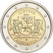2 евро - Литовские этнографические регионы - Аукштайтия, Литва, 2020 год, UNC