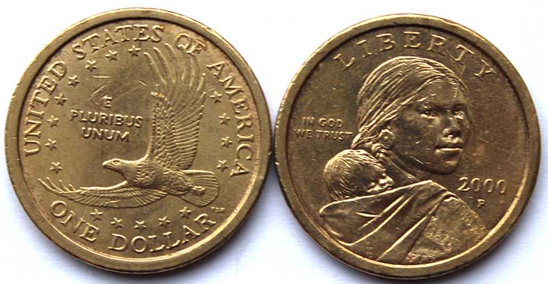 1 доллар - Парящий орел, США, 2000 год